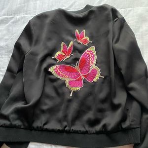 Forever 21 Butterfly Bomber Jacket